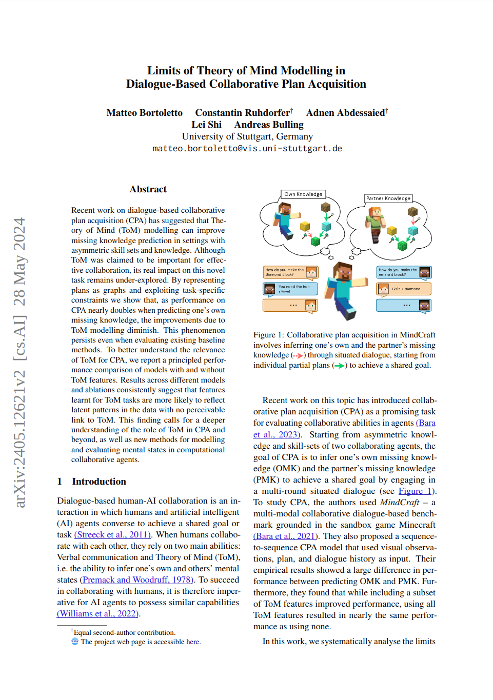 Limits of Theory of Mind Modelling in Dialogue-Based Collaborative Plan Acquisition