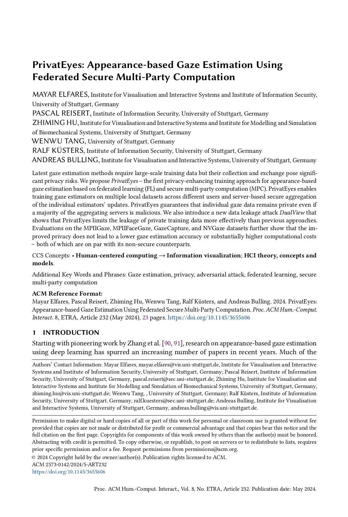 PrivatEyes: Appearance-based Gaze Estimation Using Federated Secure Multi-Party Computation