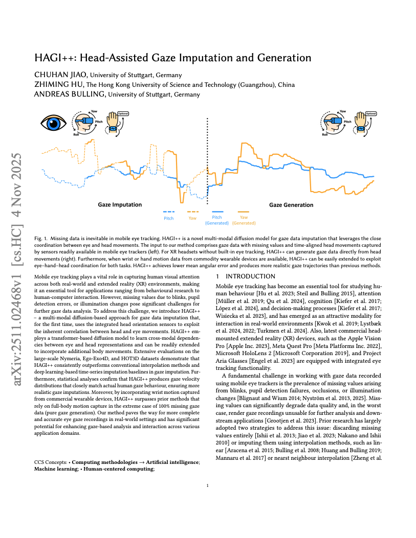 HAGI++: Head-Assisted Gaze Imputation and Generation