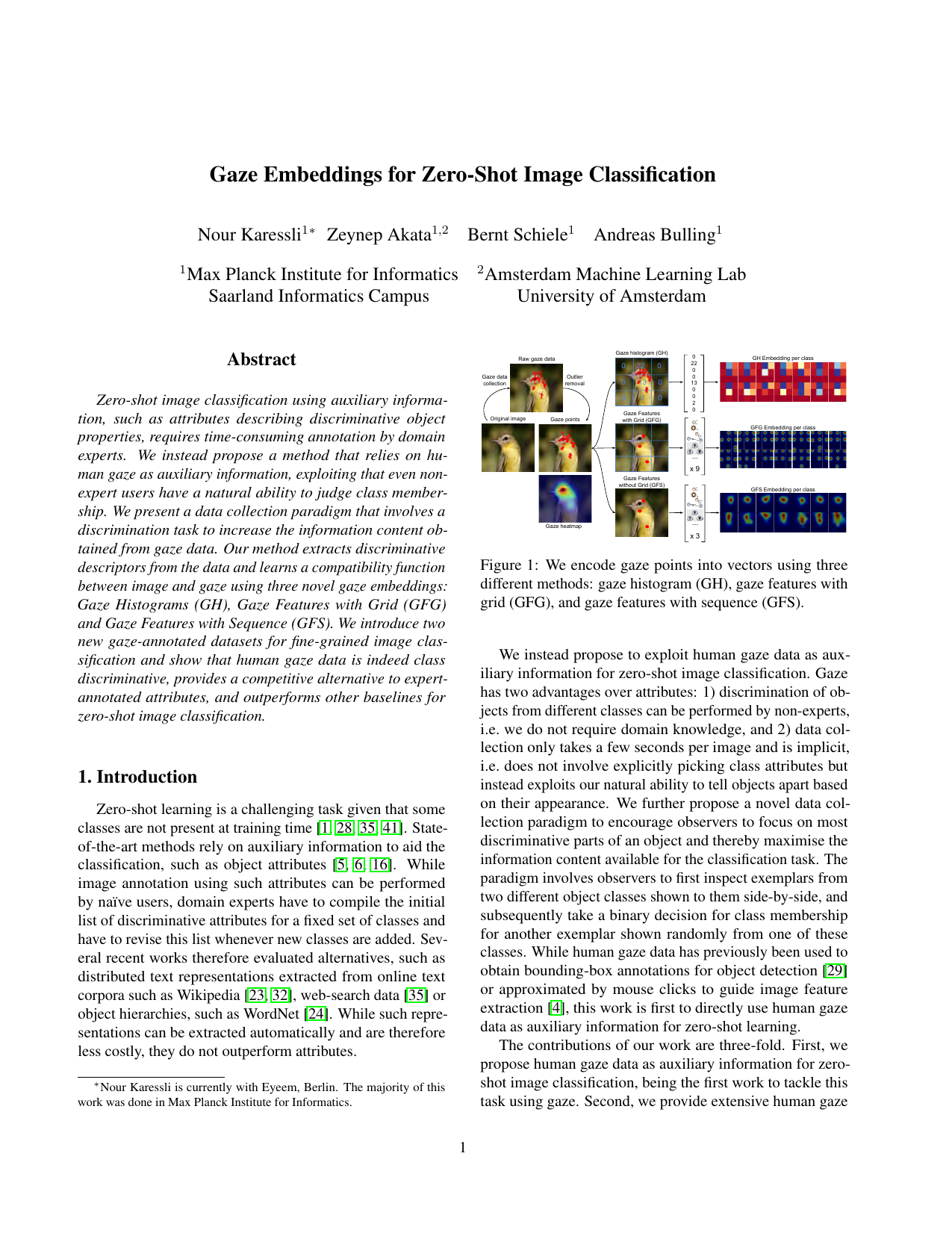 Gaze Embeddings for Zero-Shot Image Classification