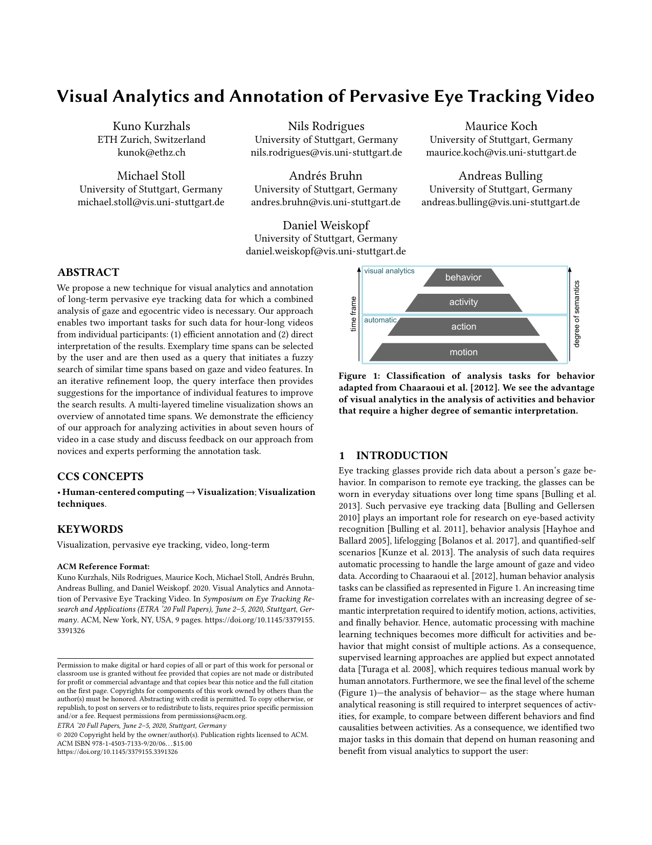 Visual Analytics and Annotation of Pervasive Eye Tracking Video