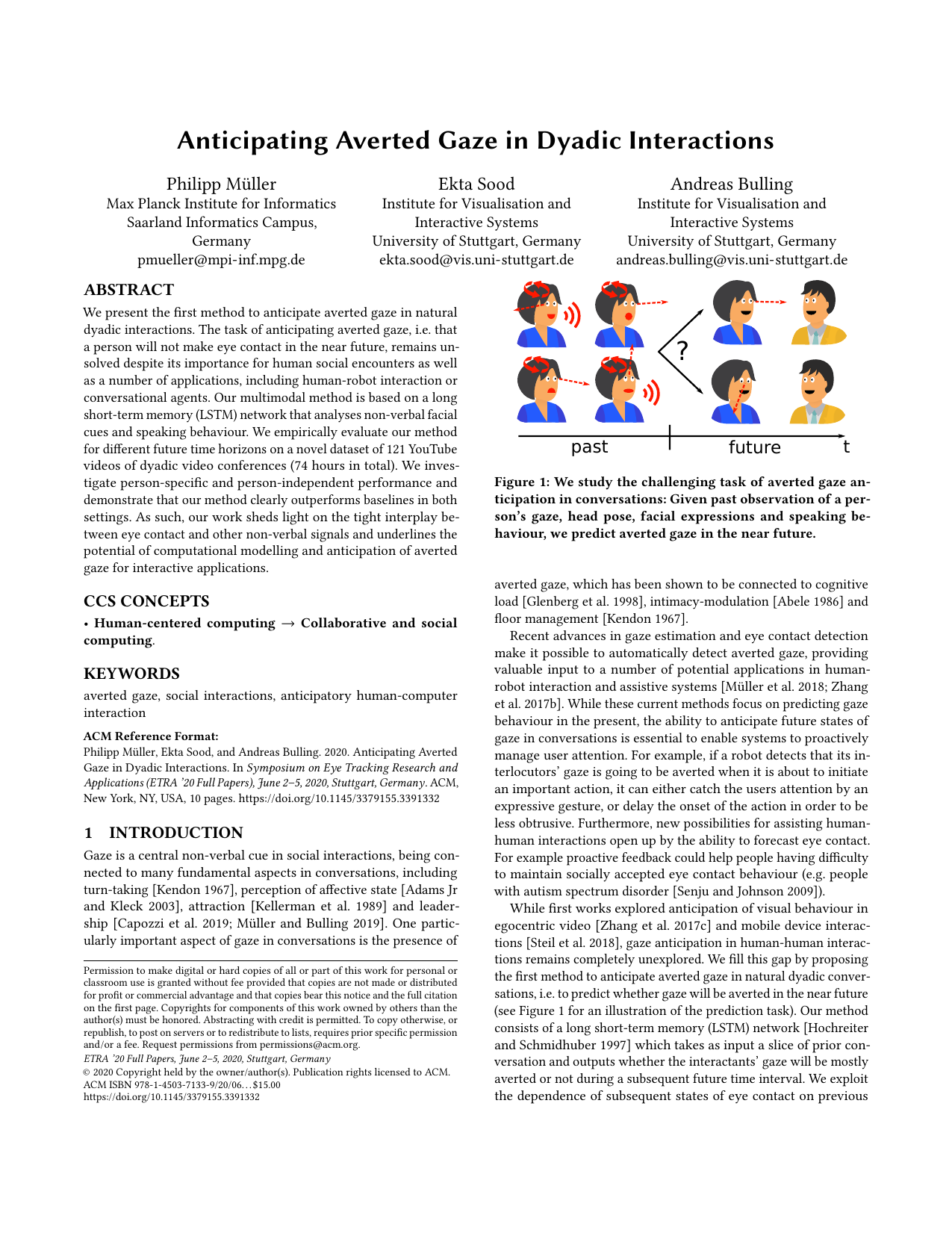 Anticipating Averted Gaze in Dyadic Interactions