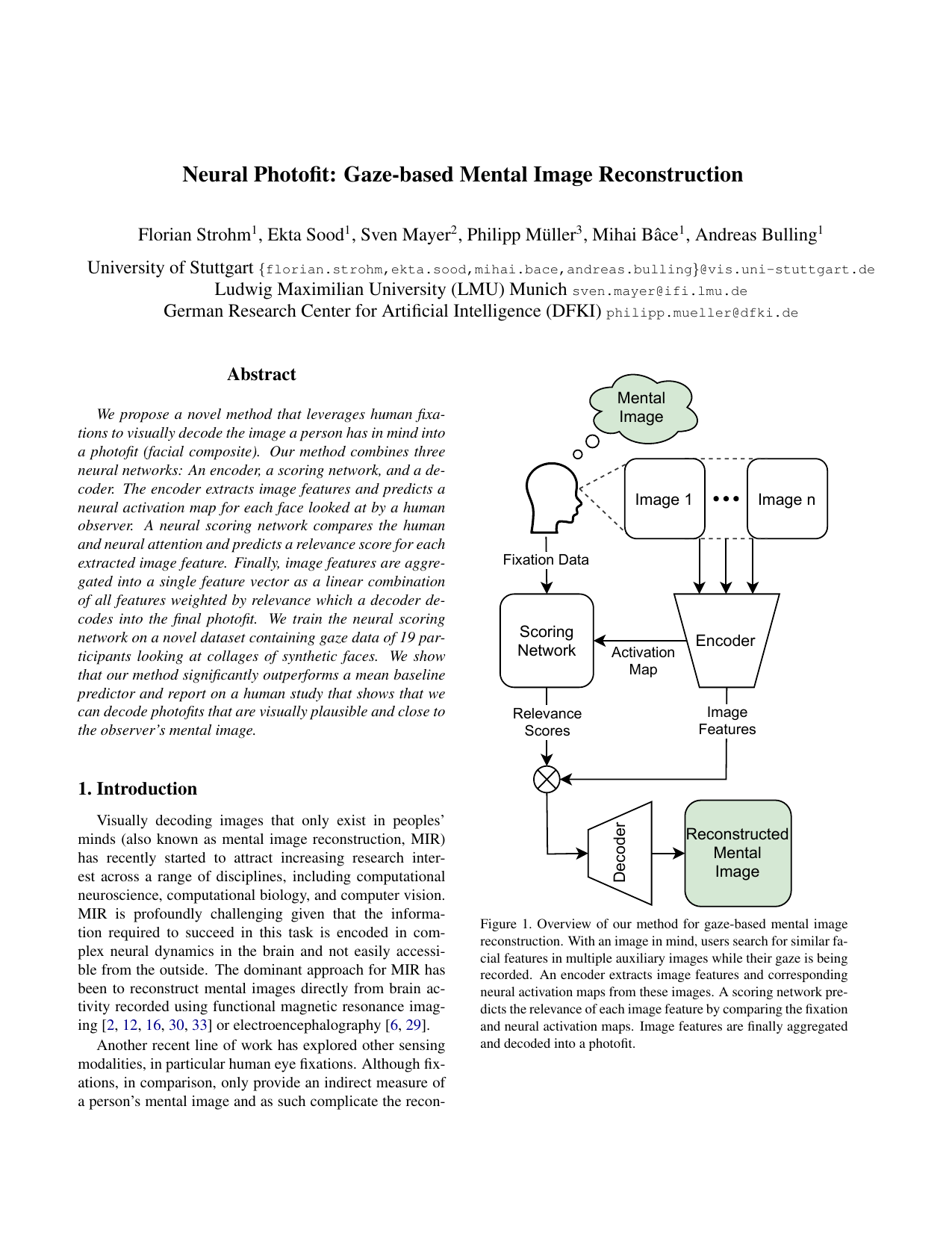 Neural Photofit: Gaze-based Mental Image Reconstruction