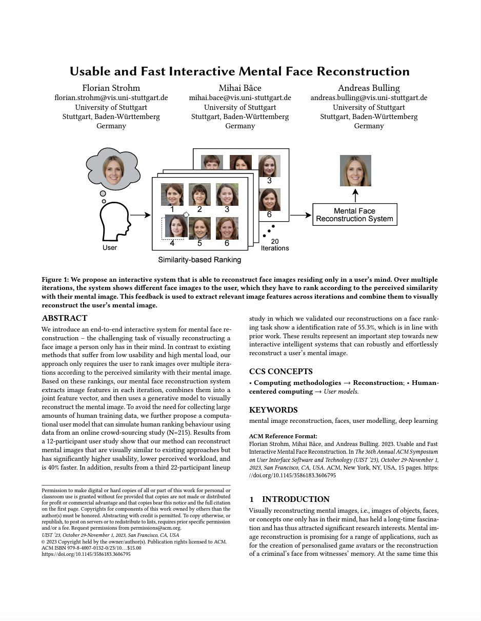 Usable and Fast Interactive Mental Face Reconstruction